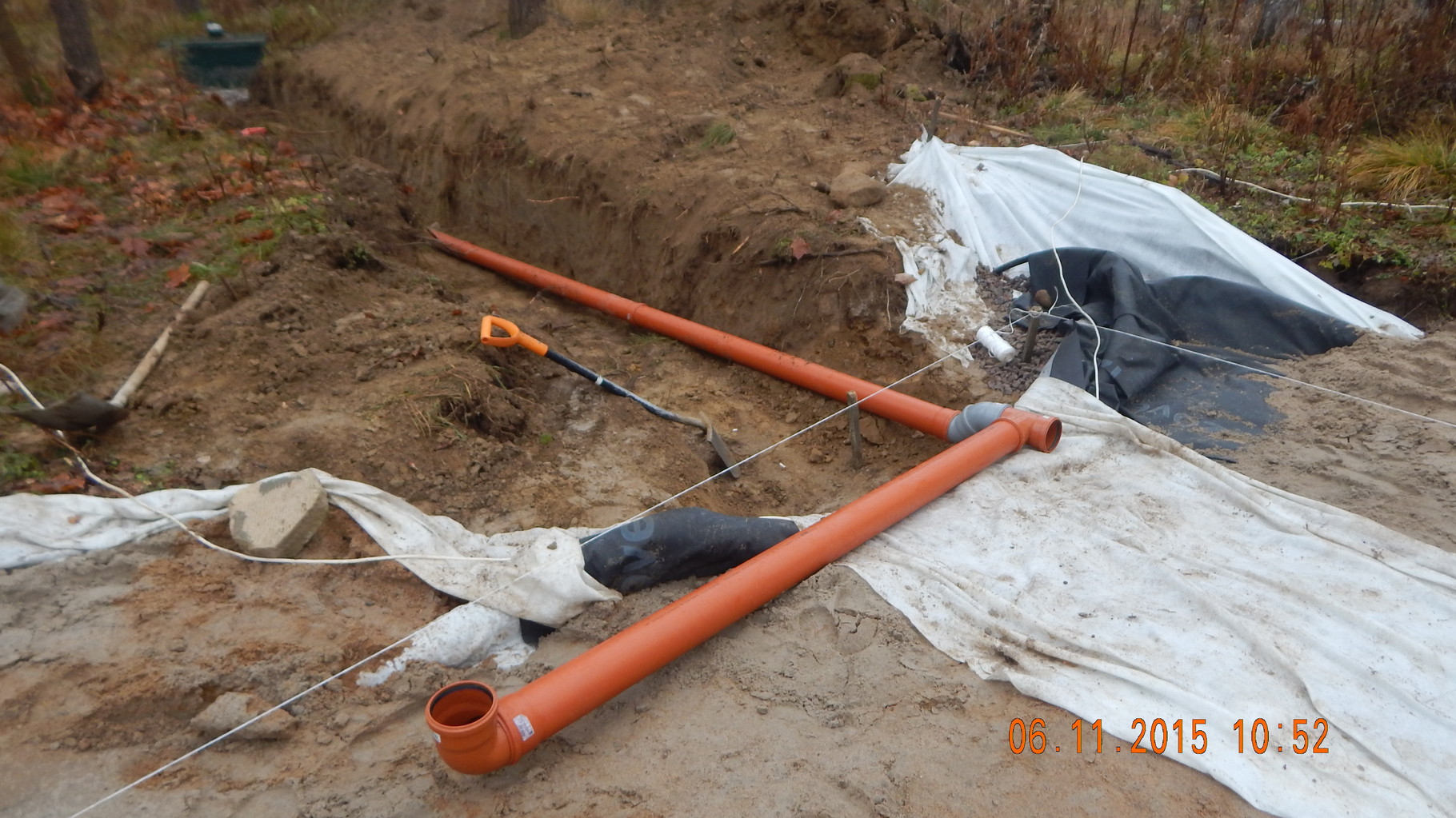 Прокладка закладных для водоподготовки и канализации