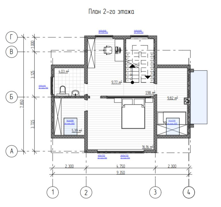 план 2 этажа