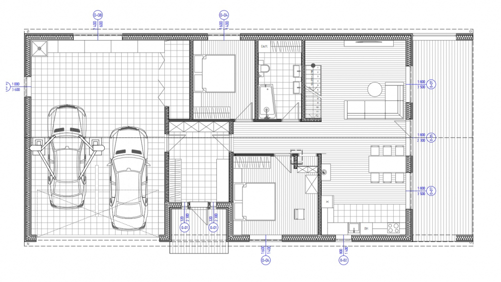Планировка дома с гаражом встроенным в дом